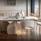 Calligaris Twins design tafel met blad in hout of keramiek - 2